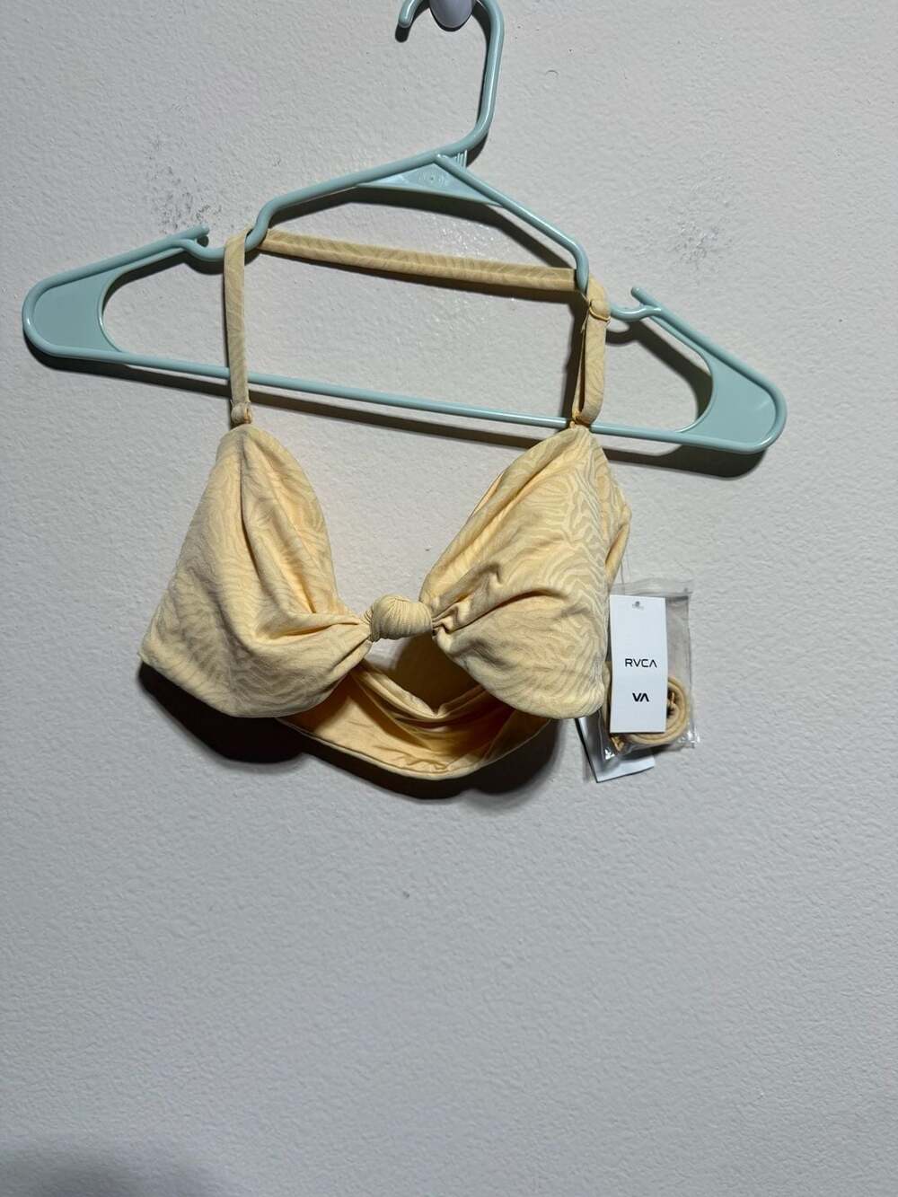 RVCA Run Wild Bandeau Bikini Top in Yellow